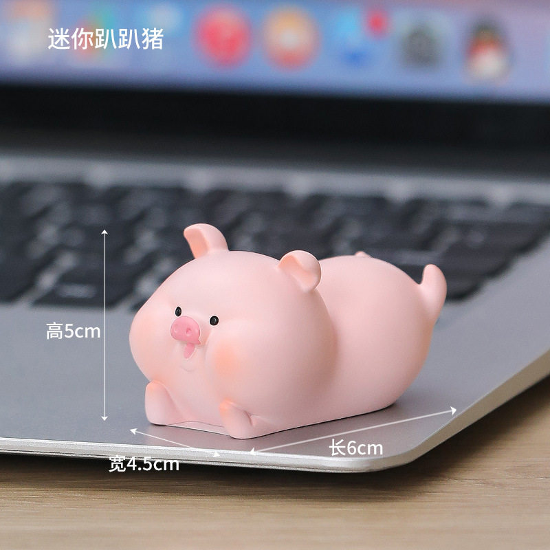 可爱猪囡囡汽车摆件新款车内中控台装饰卡通小动物车载小礼品猪仔