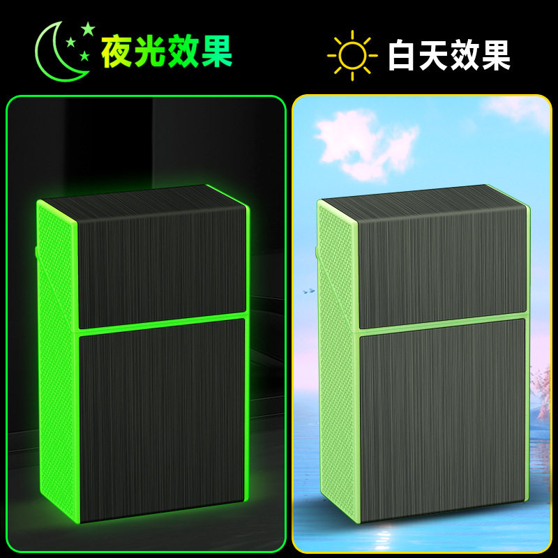 防风创意个性激光广告夜光烟盒新品夜光版粗支烟烟盒跨境品