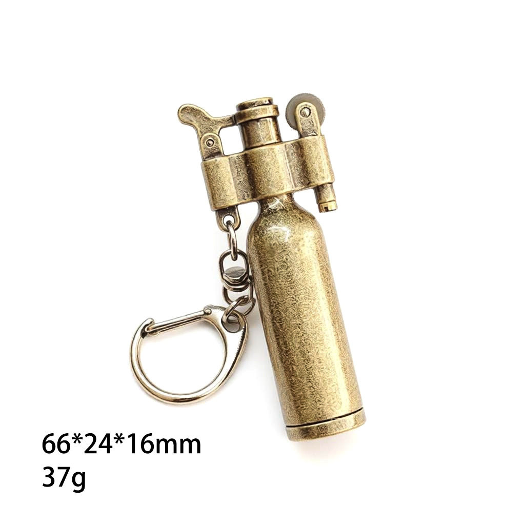 创意迷你氧气罐造型砂轮煤油打火机锌合金异型钥匙扣火机HY739