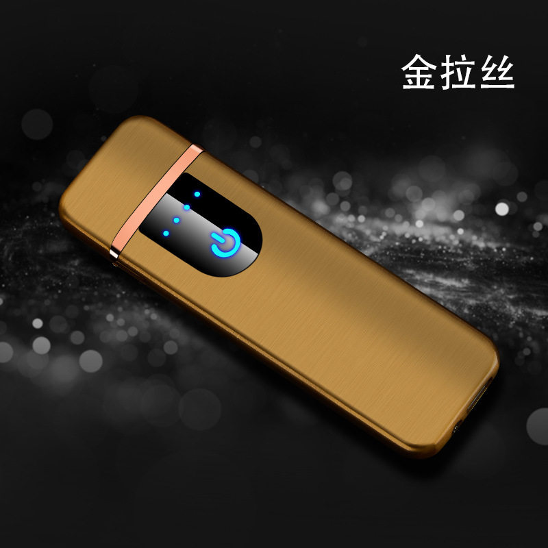 薄款迷你双面点烟器打火机金属防风USB礼品打火机TH-760