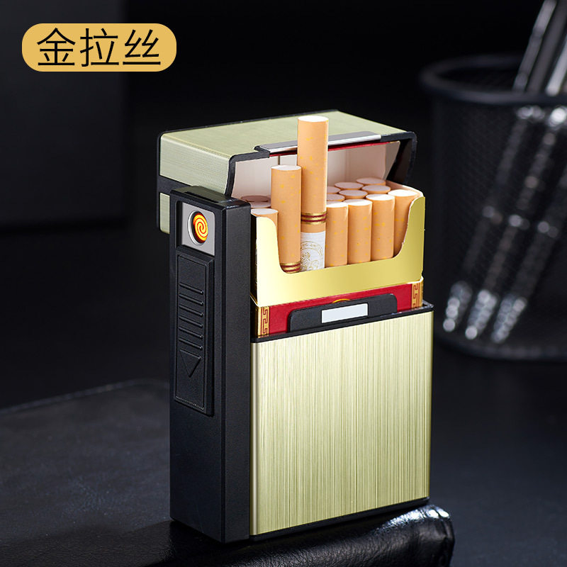 抗压防潮耐磨20支整包装充电烟盒个性diy定制钨丝点烟器