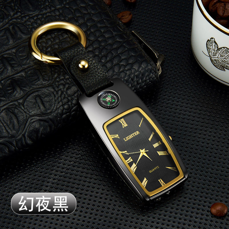 跨境个性创意智能手表点烟器多功能钥匙扣挂件电子打火机礼品