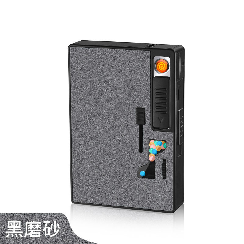 爆珠点火器三合一USB爆珠打火机推珠机新款爆珠匣烟盒跨境刻字