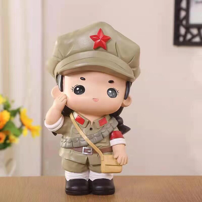 兵哥哥摆件退伍军人礼物纪念品创意家居摆件树脂工艺创意可爱的人