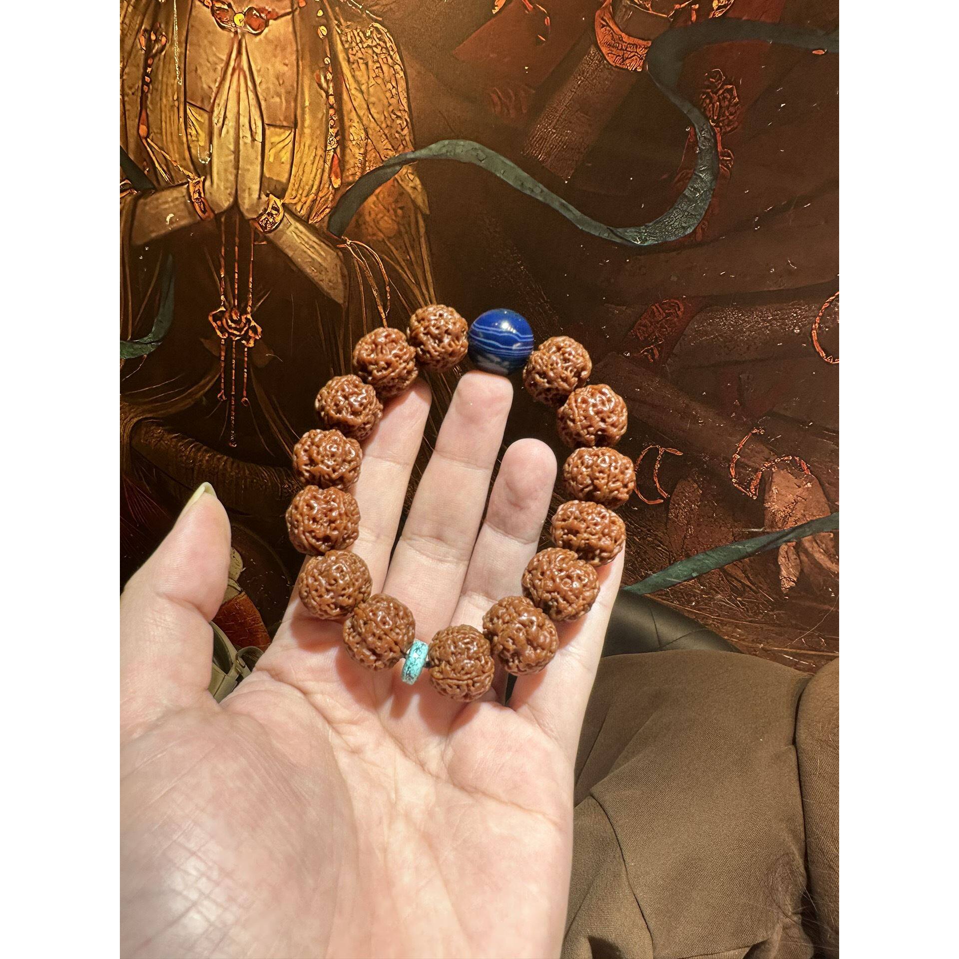 天然大金刚菩提手串新籽原籽金刚菩提佛珠手链七八瓣念珠男女文玩