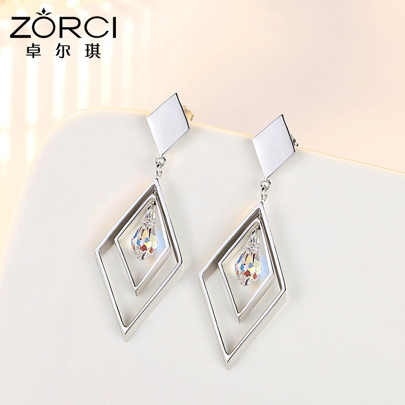 菱形纯银耳环女 2020年新款潮耳坠韩国气质网红高级感时髦的耳饰在类目 饰品/流行首饰/时尚饰品新, 耳饰, 耳环中 - 来自Buy2taobao.com提供专业的淘宝代购服务