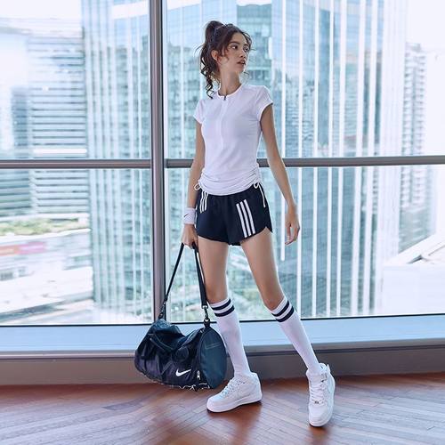 运动套装女速干显瘦修身款跑步瑜伽服夏季网球篮球健身衣专业运动