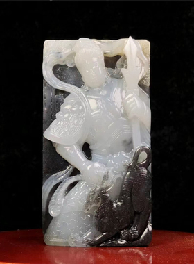 新疆和田玉青花籽料天然