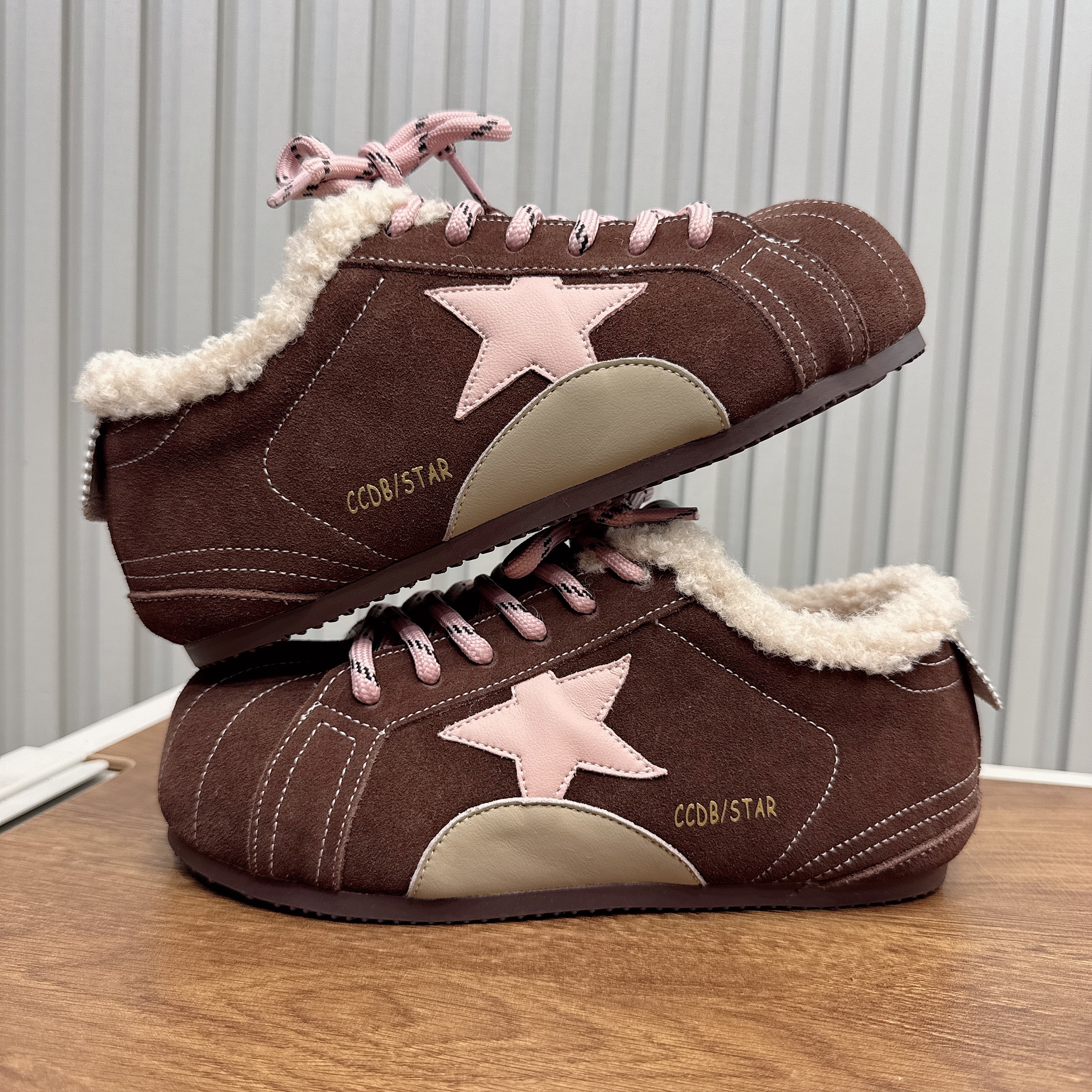 复古德训鞋女秋冬季加绒休闲板鞋