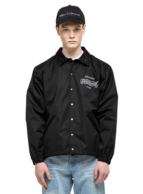 THE V BRAND原创潮牌嘻哈街头花体字简版宽松休闲教练夹克外套