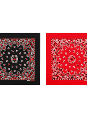 THE V BRAND嘻哈街头街舞美式hiphop腰果花纯棉单面印花方巾头巾