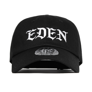 THE V BRAND美式街头原创潮牌哥特字体刺绣休闲可调节弯沿棒球帽