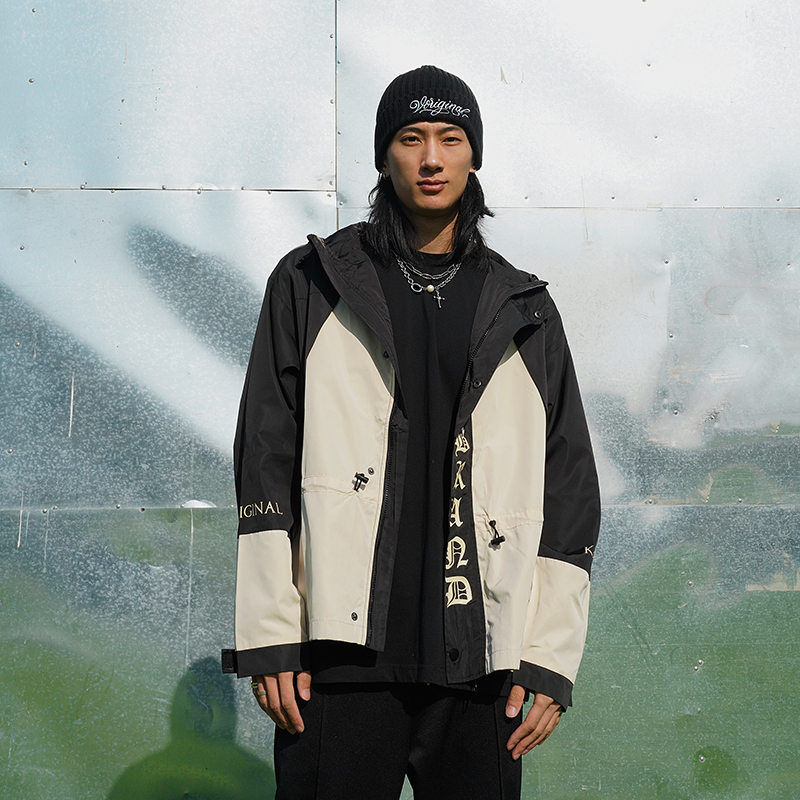 THEVBRAND撞色拼接冲锋衣