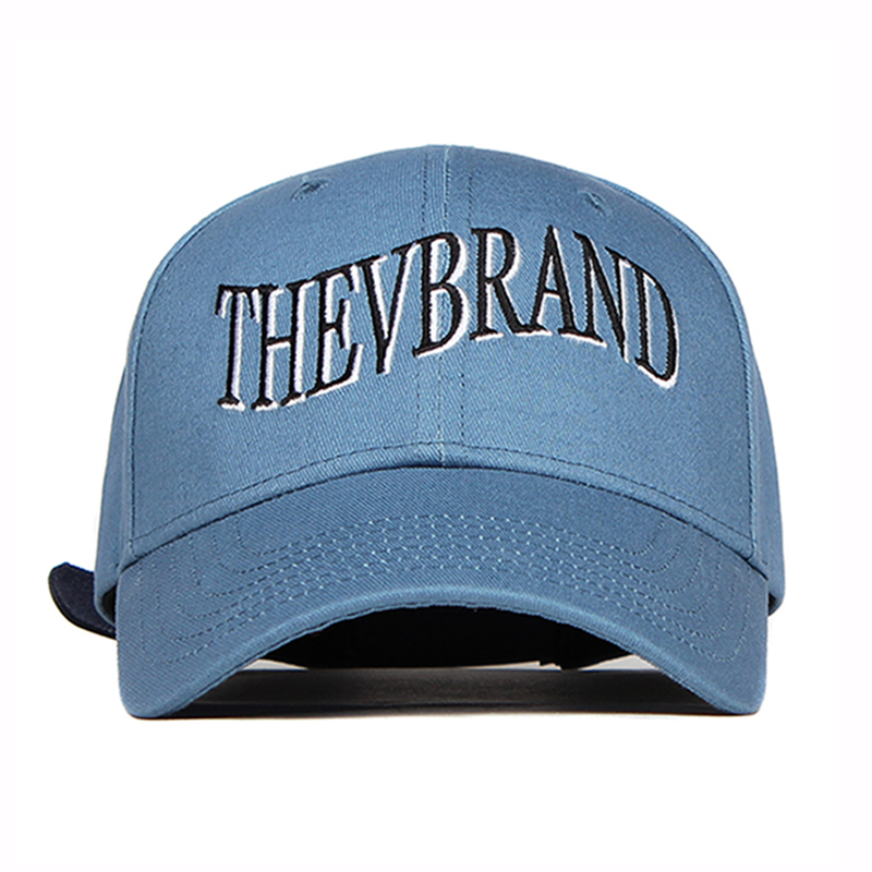 THE V BRAND美式街头嘻哈潮流Logo字体刺绣可调节棒球帽弯檐帽