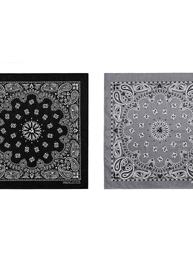 THE V BRAND嘻哈街头街舞美式hiphop腰果花纯棉双面印花方巾头巾