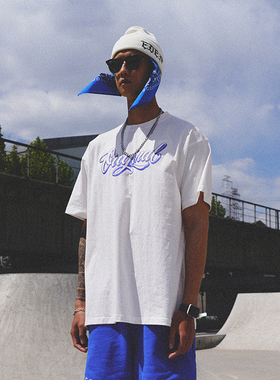 THE V BRAND国潮嘻哈街头Original字体简约百搭宽松休闲短袖T恤