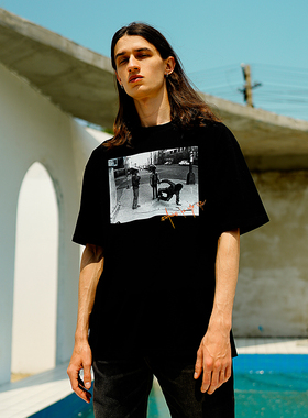 THE V BRAND原创潮牌嘻哈街舞欧美青春流行休闲宽松纯棉短袖T恤