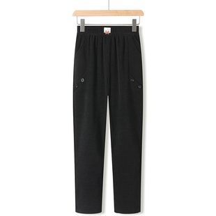 长裤 加绒保暖加厚细条绒休闲秋冬妈妈哈伦冬季 子筒裤 宽松裤 休闲裤