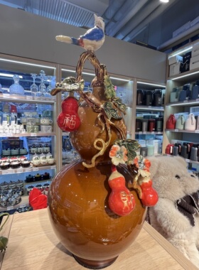 珐琅彩葫芦摆件玄关电视柜客厅