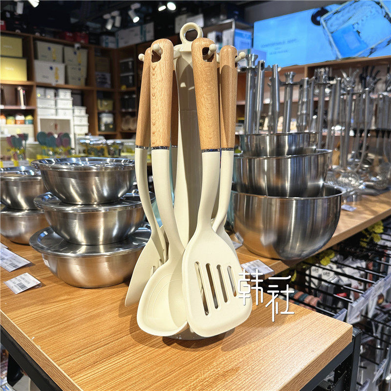 锅铲家用不粘锅专用炒菜铲子厨具套装硅胶炒勺汤勺漏勺台成套