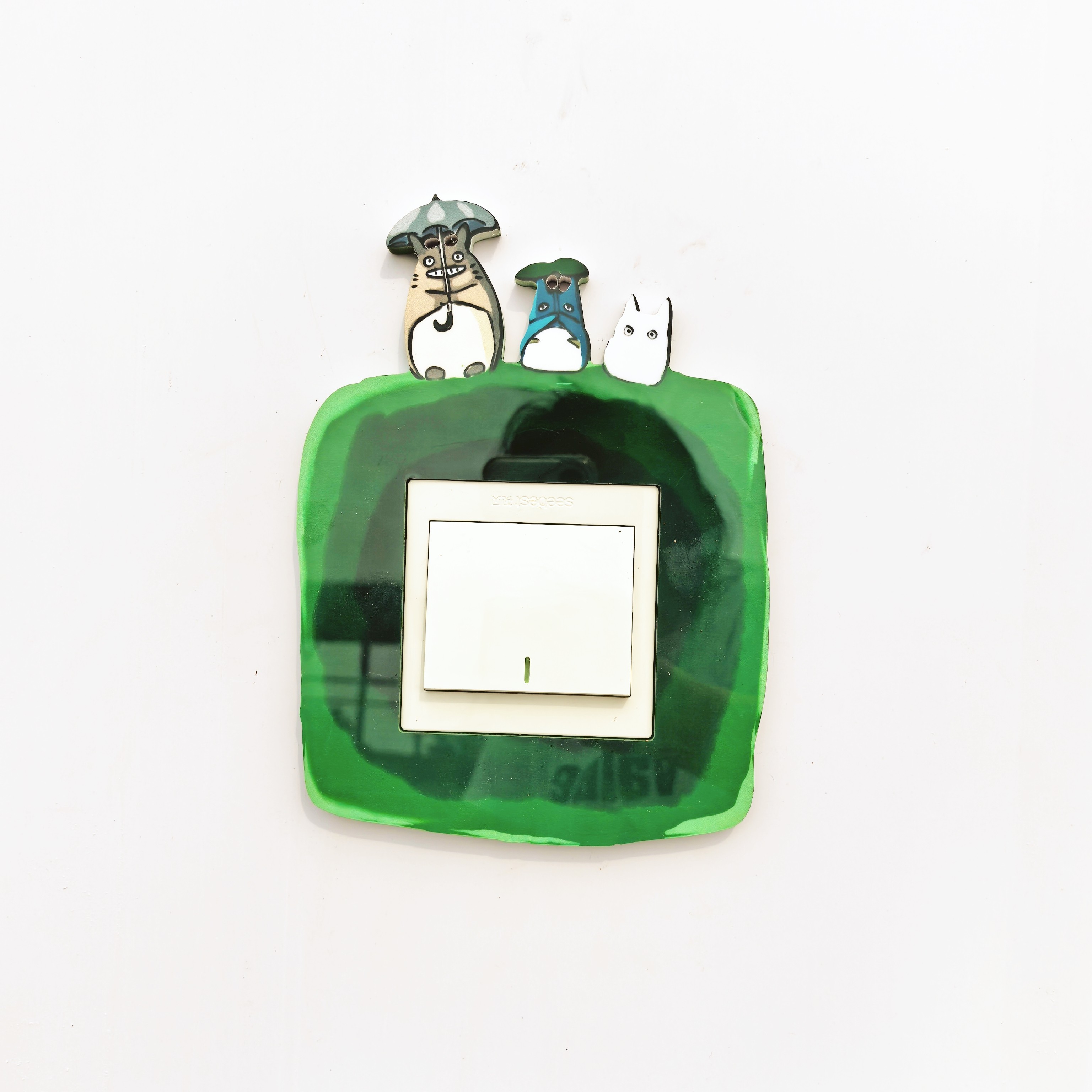 卡通龙猫祈福开关贴现代简约装饰墙贴森系小清新灯插座开关保护套,家居饰品,开关贴,淘宝优惠券,粉丝福利购,淘宝优惠卷