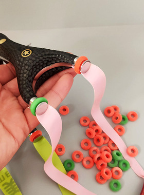 飞虎圈扁皮筋弹弓专用懒人带户外竞技比赛速上免绑神器红色绿色白