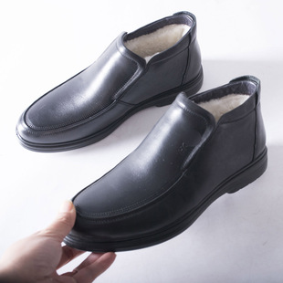 加绒加厚冬季 中青年真皮鞋 保暖皮鞋 品牌尾货男鞋 子 正品 防滑耐磨