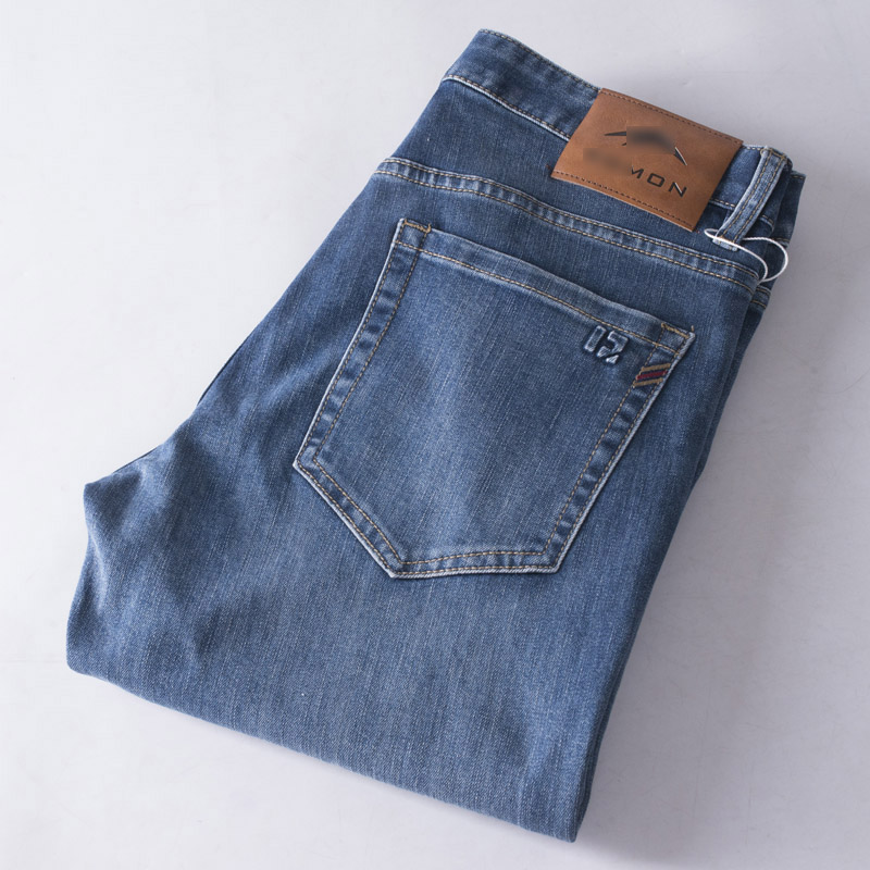 罗家撤柜男长裤水洗棉弹力牛仔裤