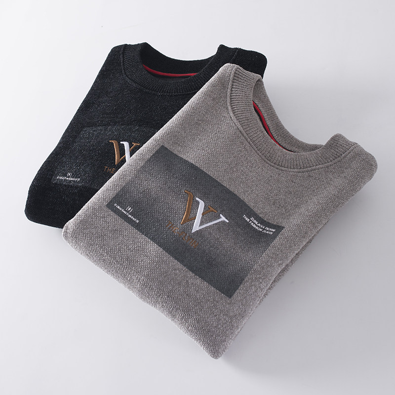 全身一体绒超保暖！圆领套头针织衫秋冬季保暖衣中青年男士毛衣厚,男装,针织衫/毛衣,淘宝优惠券,粉丝福利购,淘宝优惠卷