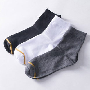 中筒袜透气吸汗防臭男士 65%棉 春夏季 品牌撤柜男女款 袜子 三双装