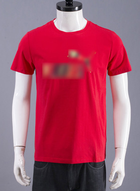 断码清货只有170！男士本命年短袖T恤衫时尚印花棉质弹力红色汗衫