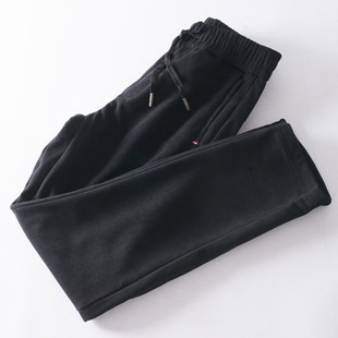 加绒加厚灯芯绒面料！中年裤子冬季纯色运动裤男士休闲宽松长裤男