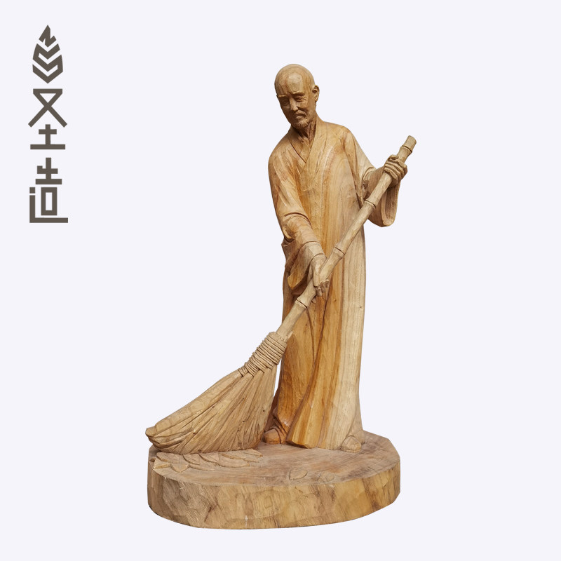 弘一法师摆件纯手工木雕圣造