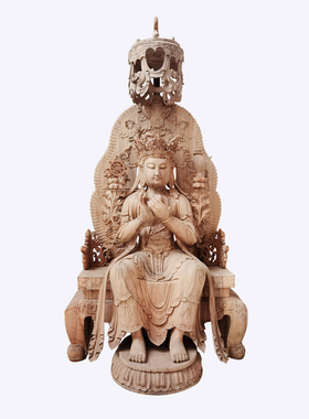 寺院摆件木雕菩萨弥勒佛像