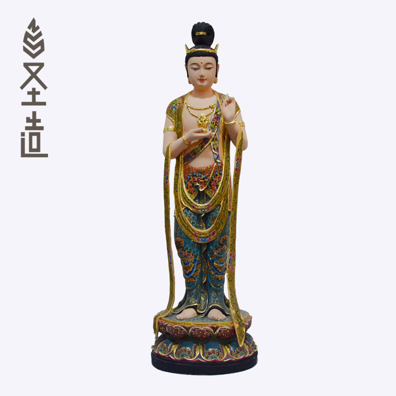 观音佛像木雕观世音观音像家用居家摆件定制 圣造
