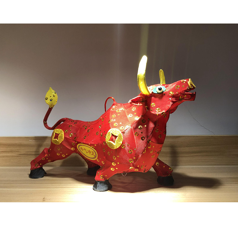 秦淮花灯牛年生肖灯牛气冲天元宵节传统灯笼儿童夫子庙