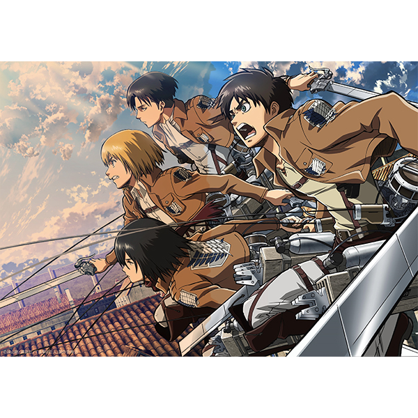 进击的巨人日系牛皮纸海报装饰画