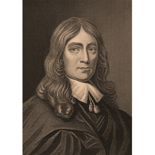 约翰·弥尔顿海报英国诗人政论家民主斗士饭厅客厅卧室挂画画芯