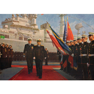 南昌起义 秋收起义红色复古油画宣传画海报伟人画像党建装饰墙画