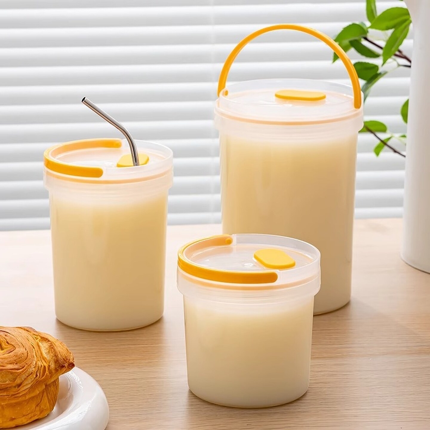 上班族便携早餐杯豆浆杯家用便捷外带可微波炉牛奶耐高温热饮水杯