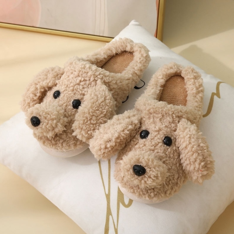 泰迪毛毛鞋棉拖鞋女家居可爱毛绒情侣学生家用男卡通月子棉鞋秋冬