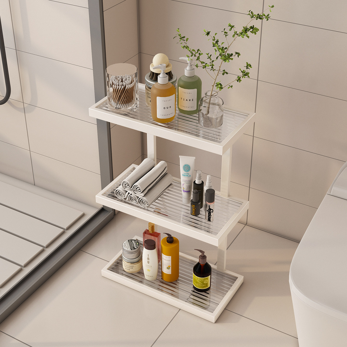 卫生间不锈钢收纳角架落地浴室厕所马桶洗手间夹缝墙角专用置物架