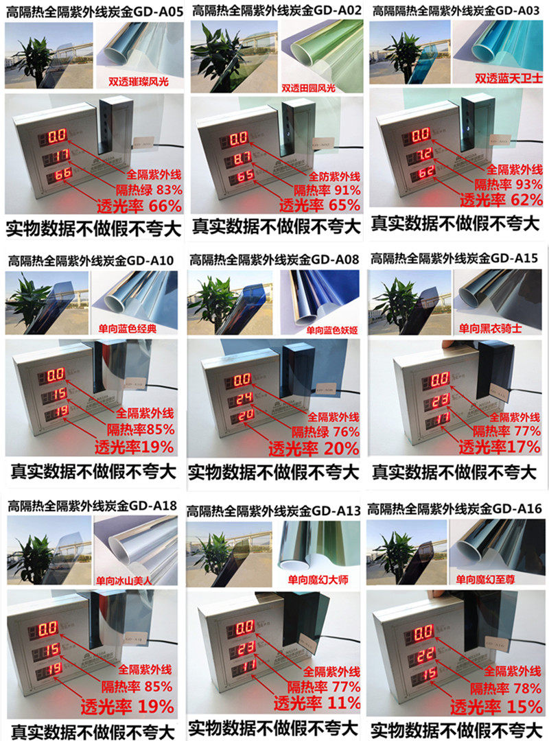 玻璃贴膜隔热防嗮防爆全隔紫外线