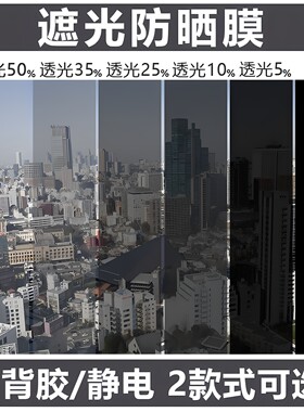 玻璃贴膜静电无胶隔热防晒窗户
