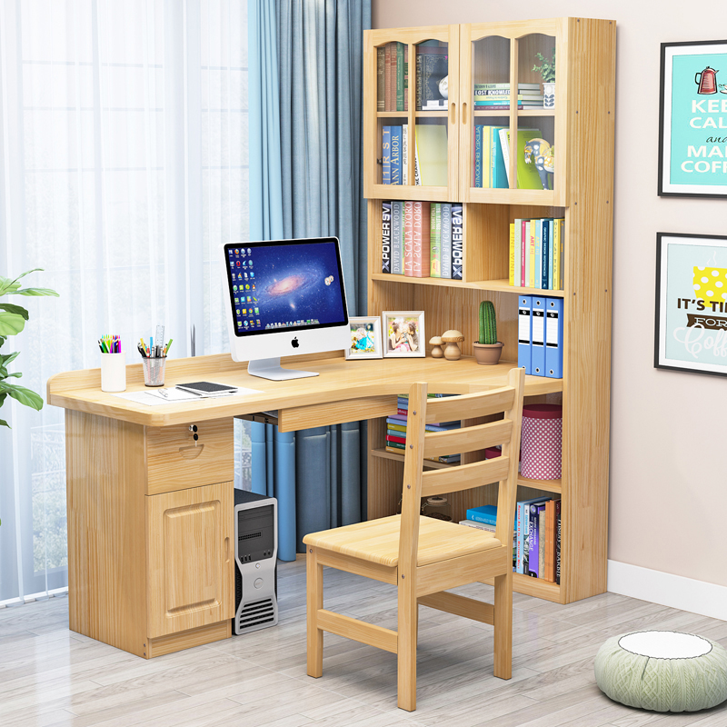 转角儿童实木经济型组合学生书桌