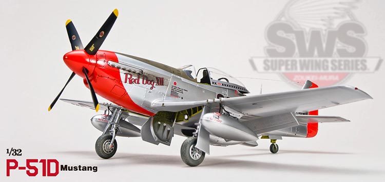 造形村 拼装模型 sws04 1:32 美国p51d战斗机野马mustang 全内构
