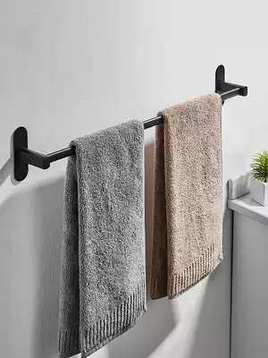 Youqin Nordic towel rack non-perforated powder room stainless steel bathroom rack pole toilet rack wall-mounted