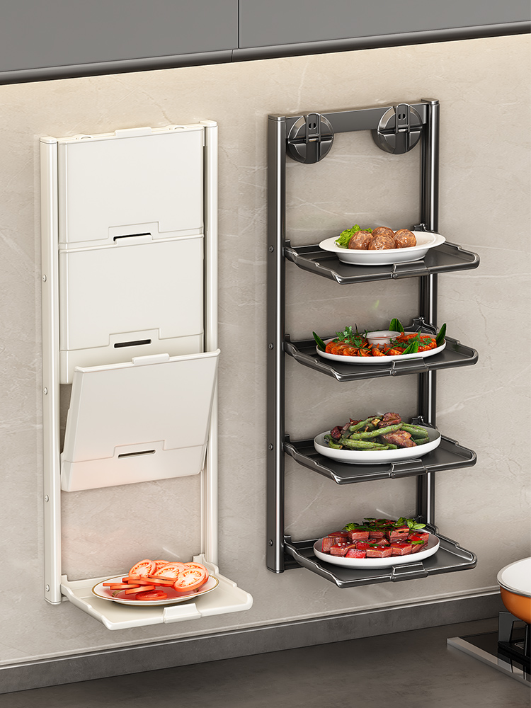 优勤厨房吸盘备菜盘壁挂多层配菜盘家用收纳神器多功能备菜置物架