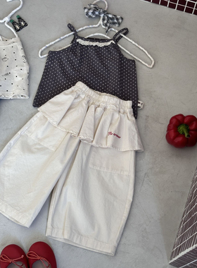 承麦85768+85772～女宝宝宽松阔腿裤洋气25夏季新款女宝宝棉布裤