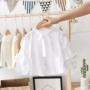 Áo cotton mỏng tay dài tay ga ngoại 2019 xuân hè mới Hàn Quốc áo sơ mi nữ bé sơ mi cardigan thời trang - Áo sơ mi áo sơ mi bé trai 7 tuổi